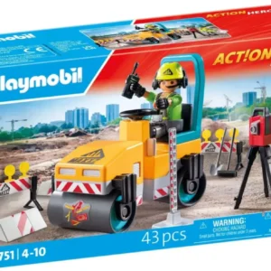 PLAYMOBIL-Bauarbeiter mit Walze